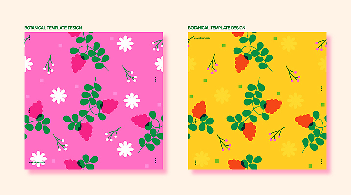 디자인 꽃 분홍색 잎 패턴 일러스트 사람없음 노란색 패턴백그라운드 감성 보테니컬아트 국내일러스트 AI파일 식물 컬러 백그라운드 컨셉 무늬 파일형식 벡터