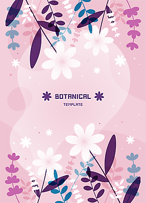 꽃 줄기 분홍색 백그라운드 잎 일러스트 프레임 사람없음 풀 감성 꽃프레임 보테니컬아트 국내일러스트 AI파일 식물 컬러 컨셉 파일형식 벡터