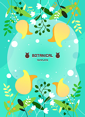 꽃 줄기 백그라운드 잎 일러스트 프레임 사람없음 풀 풀잎 감성 꽃프레임 민트색 보테니컬아트 국내일러스트 AI파일 식물 컬러 컨셉 풀_식물 파일형식 벡터