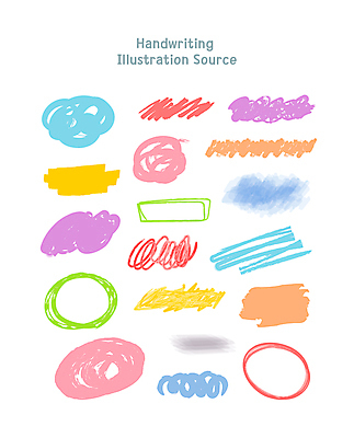 모양 기호 화살표 일러스트 사람없음 세트 컬러풀 원형 낙서 질감 손그림 밑줄 빙글빙글 지그재그 스타일 국내일러스트 AI파일 도형 문자 컬러 파일형식 벡터