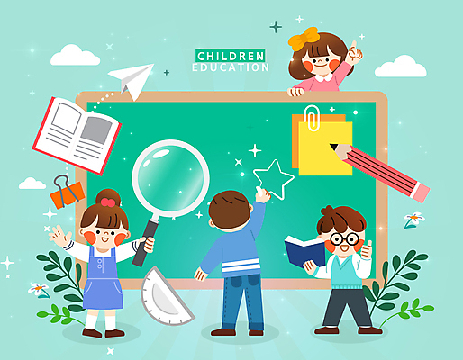 전신 여자 어린이교육 남자 꽃 별 어린이 일러스트 돋보기 들기 소녀 소년 여러명 상반신 책 초록색 반짝임 연필 손들기 칠판 풀잎 그리기 종이비행기 포스트잇 분필 클립 손인사 따봉 구름모양 각도기 서류집게 어린이만 국내일러스트 AI파일 자연요소 모양 식물 교육 컬러 다수 잎 모션 문구용품 학용품 집게 사람 필기구 메모지 인사 최고 풀_식물 초크 종이접기 파일형식 벡터 구름_자연