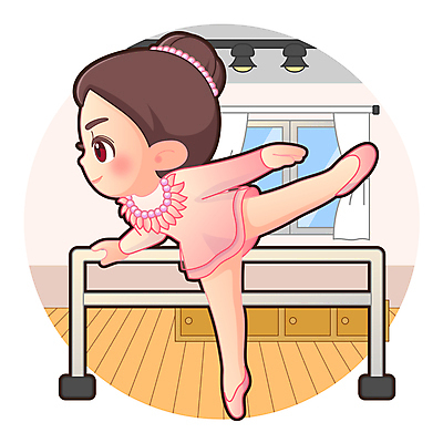 전신 여자 어린이 분홍색 일러스트 창문 조명 실내 한명 소녀 잡기 발레리나 발레복 발레동작 발레바 연습실 소녀한명만 월간캐릭터 일러캐릭터 AI파일 캐릭터 1 옷 컬러 포즈 모션 사람 내부 발레 여자한명만 소녀만 파일형식 벡터