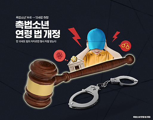 PSD 편집이미지 남자 어린이 말풍선 스트레스 고개숙이기 한명 소년 상반신 검은색 범죄 귀막기 연령 수갑 법 의사봉 법원 번개모양 소년한명만 촉법소년 법률개정 이미지편집 모양 1 컬러 숙이기 사람 손짓 번개 남자한명만 소년만 파일형식 개정