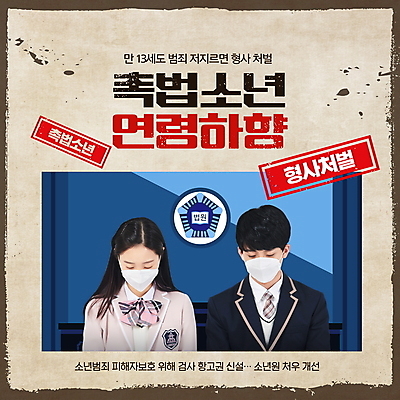 PSD 편집이미지 여자 남자 교복 청소년 고등학생 고개숙이기 마스크 상반신 두명 10대 파란색 한국인 범죄 하락 구속 법 법원 베이지색 십대만 촉법소년 법률개정 이미지편집 학생 옷 컬러 컨셉 숙이기 사람 동양인 파일형식 개정