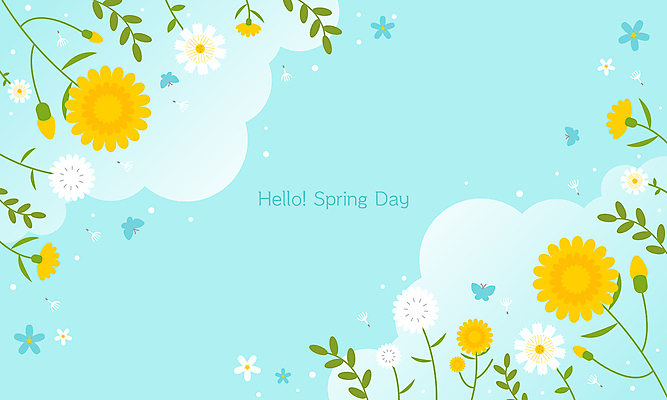 구름 하늘색 나비 백그라운드 일러스트 자연 하늘 사람없음 풀잎 민들레 민들레홀씨 봄배경 국내일러스트 AI파일 자연요소 꽃 곤충 잎 파란색 봄 풀_식물 생태계 파일형식 벡터