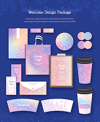 디자인 분홍색 일러스트 편지봉투 사람없음 컵 세트 컬러풀 쇼핑백 봄 카페 벚꽃 편지지 메뉴판 패키지 그라데이션 서류판 웰컴 컵홀더 목업 코스터 국내일러스트 AI파일 식기 계절 꽃 컬러 가방 봉투 상점 사무용품 편지 컵받침 홀더 파일형식 벡터