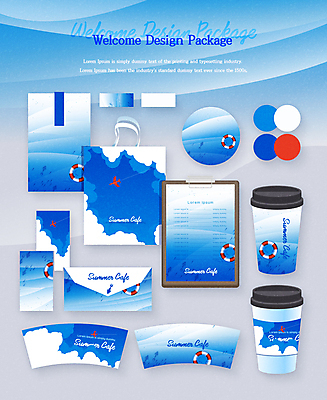 구름 디자인 파도 바다 일러스트 편지봉투 사람없음 컵 여름 파란색 세트 쇼핑백 카페 편지지 메뉴판 패키지 튜브 서류판 웰컴 컵홀더 목업 코스터 국내일러스트 AI파일 자연요소 식기 계절 컬러 가방 봉투 상점 사무용품 편지 컵받침 홀더 파일형식 벡터