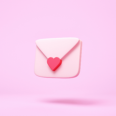 PSD 편집 편집이미지 분홍색 편지봉투 발렌타인데이 사랑 사람없음 3D소스 3D 하트 편지 디지털합성 편집소스 편집3D 모양 감정 컬러 데이이벤트 봉투 파일형식