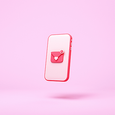 PSD 편집 편집이미지 분홍색 발렌타인데이 사랑 사람없음 스마트폰 3D소스 3D 하트 메시지 디지털합성 편집소스 편집3D 모양 감정 컬러 데이이벤트 핸드폰 스마트기기 파일형식