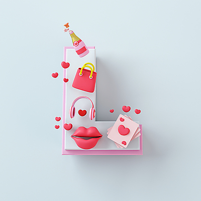 PSD 편집 편집이미지 분홍색 키스 발렌타인데이 사랑 타이포그라피 사람없음 쇼핑백 3D소스 3D 헤드폰 하트 트럼프 샴페인 디지털합성 입술 L 입술모양 키스마크 편집소스 편집3D 모양 문자 알파벳 감정 컬러 음향기기 가방 데이이벤트 주류 신체부위 놀이용품 애정표현 파일형식
