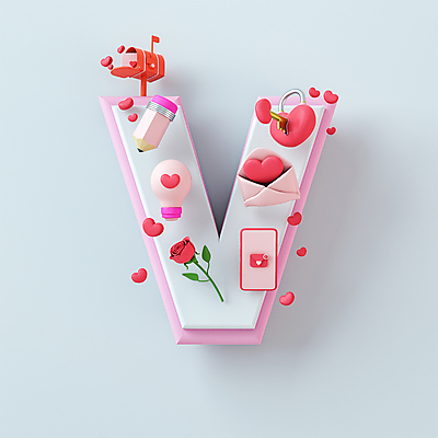 PSD 편집 편집이미지 분홍색 전구 열쇠 자물쇠 발렌타인데이 사랑 타이포그라피 사람없음 스마트폰 연필 장미 3D소스 3D 우체통 하트 메시지 편지 디지털합성 V 편집소스 편집3D 모양 문자 알파벳 꽃 감정 컬러 데이이벤트 학용품 핸드폰 스마트기기 필기구 파일형식