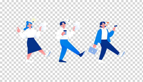 전신 편집 편집이미지 여자 남자 서류가방 미소 들기 누끼 정장 성인 세명 파란색 걷기 비즈니스맨 비즈니스우먼 즐거움 문서 PNG 성인만 편집소스 옷 감정 컬러 가방 비즈니스 모션 표정 사람 직장인 파일형식