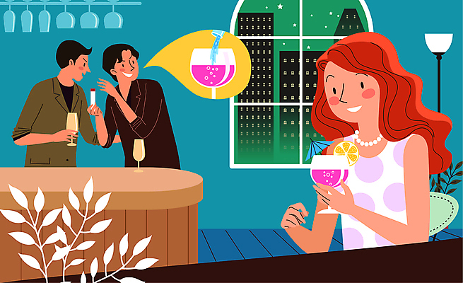 여자 남자 술잔 일러스트 주류 들기 상반신 성인 세명 범죄 범죄인 마약 성인만 국내일러스트 AI파일 음료 모션 잔 사람 파일형식 벡터