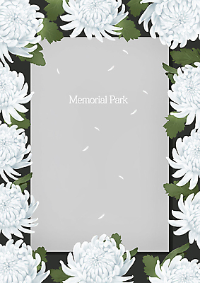 PSD 일러스트 프레임 국화 사람없음 회색 장례 근조 장례식 추모 카피스페이스 국내일러스트 꽃 컬러 공백 파일형식