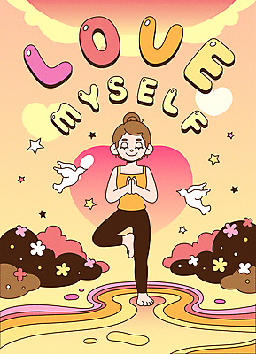 전신 여자 일러스트 요가 추상 한명 성인 컬러풀 희망 요가자세 하트 자신감 화려 명상 비둘기 그라데이션 성인여자한명만 자존감 자기애 국내일러스트 AI파일 모양 1 웰빙 감정 컬러 포즈 컨셉 무늬 조류 사랑 사람 여자한명만 성인여자만 파일형식 벡터