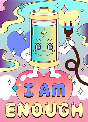 캐릭터 일러스트 추상 사람없음 반짝임 컬러풀 희망 자신감 화려 플러그 전기에너지 건전지 알통 그라데이션 충전 자존감 자기애 국내일러스트 일러캐릭터 AI파일 감정 컬러 컨셉 무늬 모션 근육 사랑 에너지 파일형식 벡터