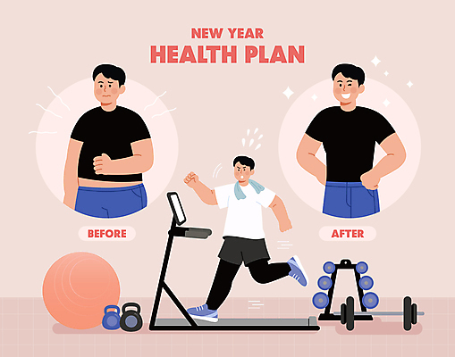 전신 남자 분홍색 허리손 다이어트 일러스트 새해 건강 상반신 성인 세명 달리기 운동 건강관리 운동기구 헬스 비교 비만 활기 성인남자만 국내일러스트 AI파일 컬러 포즈 컨셉 모션 관리 사람 몸매 남자만 성인만 파일형식 벡터