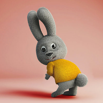 PSD 편집 편집이미지 분홍색 3D캐릭터 사람없음 3D소스 3D 토끼 뒤돌아보기 디지털합성 토끼캐릭터 편집소스 편집3D 캐릭터 컬러 동물캐릭터 포유류 모션 반려동물 파일형식