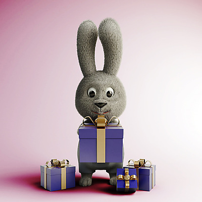 PSD 편집 편집이미지 분홍색 3D캐릭터 들기 사람없음 선물상자 상자 3D소스 3D 토끼 디지털합성 토끼캐릭터 편집소스 편집3D 캐릭터 컬러 동물캐릭터 포유류 모션 선물 반려동물 파일형식