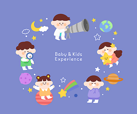 전신 여자 어린이교육 남자 별 지구 어린이 일러스트 돋보기 프레임 미소 들기 앉기 소녀 소년 여러명 파란색 우주 행성 관찰 체험학습 체험 천체망원경 어린이만 국내일러스트 AI파일 자연요소 교육 컬러 다수 컨셉 모션 표정 사람 망원경 파일형식 벡터