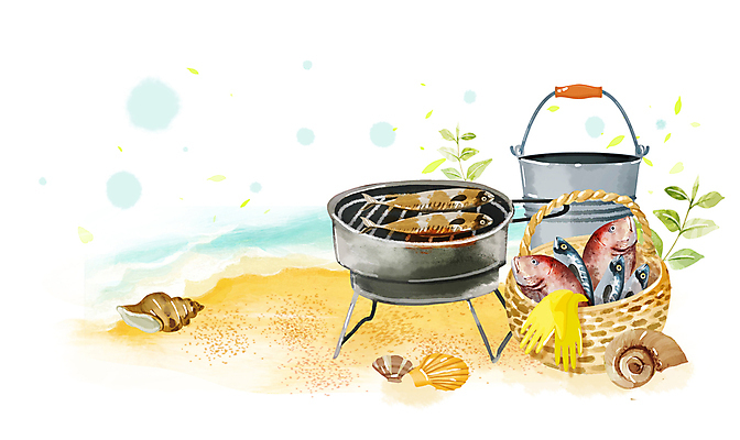 PSD 바다 일러스트 어패류 수채화 사람없음 바구니 봄 그릴 양동이 생선구이 삼치 제철음식 봄배경 국내일러스트 동물 계절 음식 백그라운드 주방용품 구이 생선요리 제철 파일형식