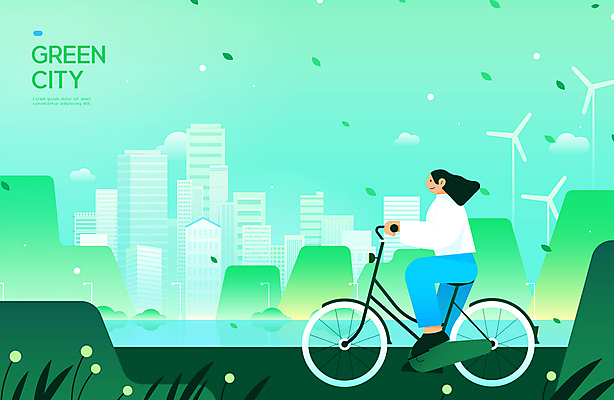 전신 여자 호수 일러스트 나뭇잎 한명 성인 초록색 자전거 도시 그린에너지 풍력에너지 승차 에코 친환경 재생에너지 성인여자한명만 국내일러스트 에너지의날 AI파일 1 기념일 컬러 잎 모션 사람 환경 바이크 에너지 여자한명만 성인여자만 파일형식 벡터