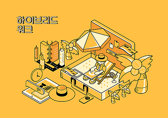 전신 남자 시계 말풍선 서류가방 일러스트 휴가 한명 앉기 빌딩 성인 건물 스마트폰 태블릿 야자수 노란색 사무용품 터치 파라솔 칵테일 티켓 오브젝트 선베드 밀짚모자 아이소메트릭 성인남자한명만 하이브리드근무 국내일러스트 AI파일 나무 모자_잡화 1 건축물 컬러 의자 가방 비즈니스 모션 문구용품 주류 사람 전자제품 핸드폰 스마트기기 남자한명만 성인남자만 파일형식 벡터