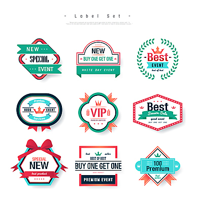 디자인 영어 리본 스티커 일러스트 프레임 이벤트 사람없음 빨간색 초록색 세트 라벨 세일 사각형 다양 메달 마름모 육각형 베스트셀러 월계수 국내일러스트 AI파일 도형 문자 컬러 다수 상_상패 파일형식 벡터