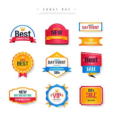 디자인 영어 리본 스티커 일러스트 프레임 이벤트 사람없음 세트 라벨 세일 사각형 다양 메달 육각형 베스트셀러 국내일러스트 AI파일 도형 문자 다수 상_상패 파일형식 벡터
