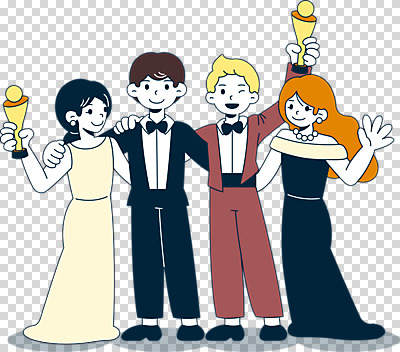 전신 편집 편집이미지 드레스 여자 남자 어깨동무 윙크 들기 누끼 정장 턱시도 여러명 성인 트로피 손인사 PNG 시상식 성인만 편집소스 옷 포즈 다수 모션 표정 사람 인사 상_우승 파일형식