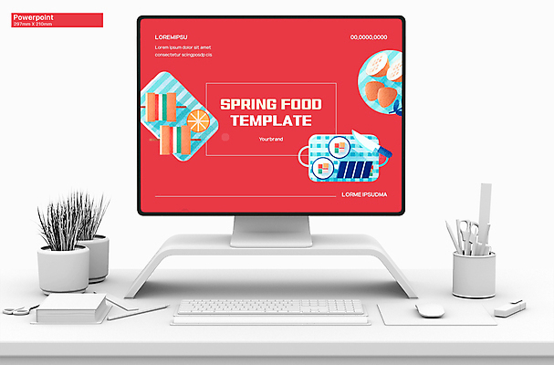 템플릿 사람없음 빨간색 봄 꼬치 PPT 프레젠테이션 문서템플릿 김밥 유부초밥 애니형PPT 9P 이미지템플릿 계절 음식 컬러 초밥 파일형식