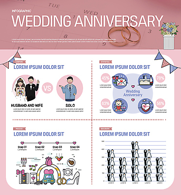 부부 여자 남자 신부 분홍색 신랑 일러스트 결혼식 이벤트 성인 세명 인포그래픽 하트 축하 풍선 결혼기념일 성인만 국내일러스트 AI파일 모양 커플 기념일 컬러 결혼 컨셉 사람 파일형식 벡터