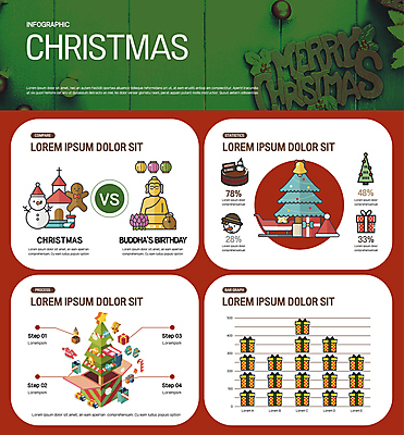 기념일 크리스마스 일러스트 눈사람 선물 사람없음 빨간색 초록색 크리스마스트리 교회 인포그래픽 부처님오신날 국내일러스트 AI파일 컬러 종교건축 이벤트 건물 파일형식 벡터