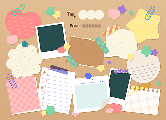 별 종이 일러스트 프레임 사람없음 세트 사각형 다양 하트 메모지 원형 체크무늬 팬시 폴라로이드사진 찢어짐 모눈종이 롤링페이퍼 국내일러스트 AI파일 자연요소 모양 도형 다수 무늬 모션 사무용품 편지 폴라로이드 파일형식 벡터