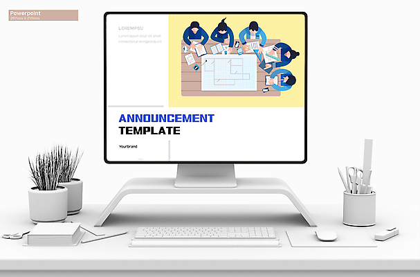 템플릿 여자 남자 비즈니스 회의 여러명 상반신 성인 노란색 직장인 PPT 프레젠테이션 문서템플릿 성인만 애니형PPT 9P 이미지템플릿 직업 컬러 다수 사람 파일형식