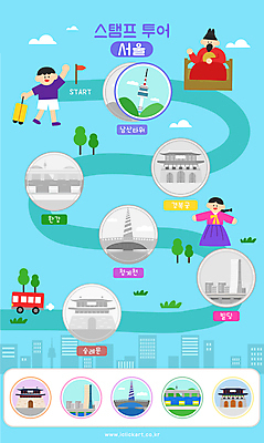 전신 여자 남자 길 여행 하늘색 일러스트 팔벌리기 서울 빌딩 성인 세명 도장 손들기 한복 숭례문 한강 경복궁 청계천 남산타워 성인만 국내일러스트 AI파일 한국전통 모션 한국 사람 건물 파란색 강 궁전 전통의상 남산 랜드마크 파일형식 벡터