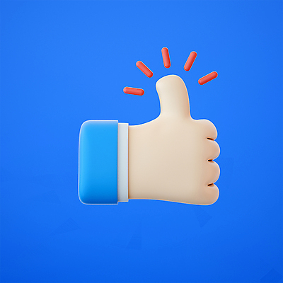 PSD 편집이미지 손 손짓 신체부위 파란색 3D 디지털합성 따봉 편집3D 컬러 모션 사람 최고 파일형식