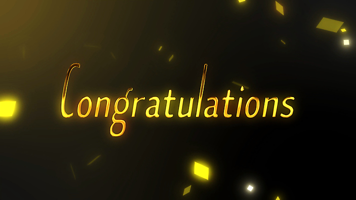 영어 모션 타이포그라피 사람없음 검은색 금색 축하 꽃가루 흩날리기 모션그래픽 MP4 MOV 문자 컬러 컨셉 가루 동영상 파일형식