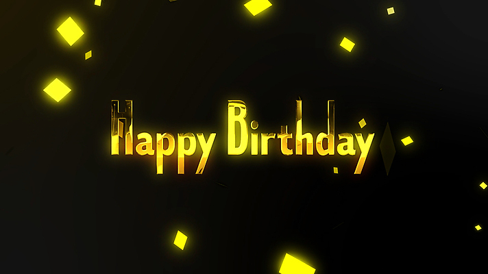 영어 모션 타이포그라피 사람없음 반짝임 검은색 금색 꽃가루 생일축하 모션그래픽 MP4 MOV 문자 컬러 축하 생일 가루 동영상 파일형식