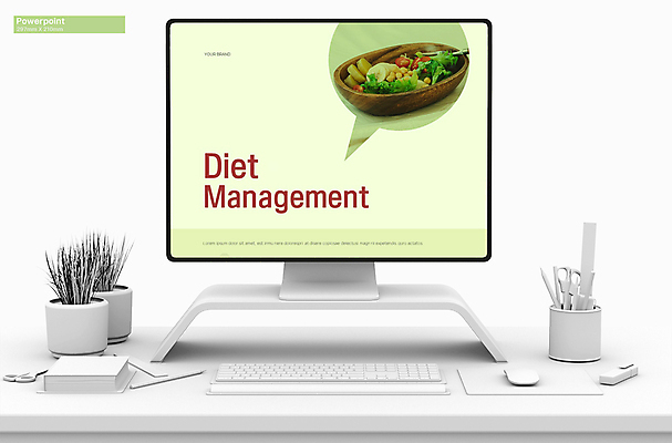 템플릿 다이어트 사람없음 연두색 샐러드 PPT 프레젠테이션 문서템플릿 식단 애니형PPT 식단관리 9P 이미지템플릿 음식 건강 초록색 파일형식