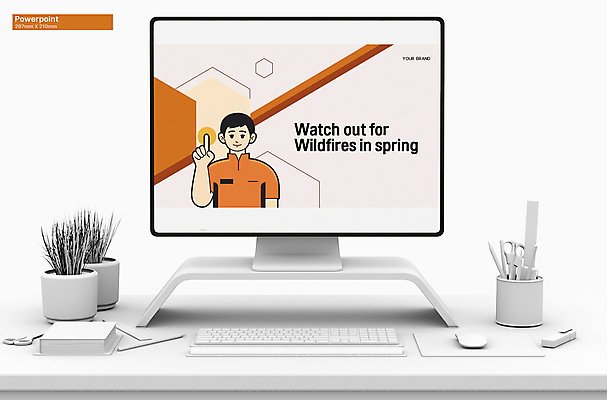 템플릿 남자 한명 상반신 성인 손들기 주황색 소방관 PPT 프레젠테이션 문서템플릿 예방 화재 산불 성인남자한명만 애니형PPT 9P 이미지템플릿 1 컬러 모션 사람 구조원 소방 사건 남자한명만 성인남자만 파일형식