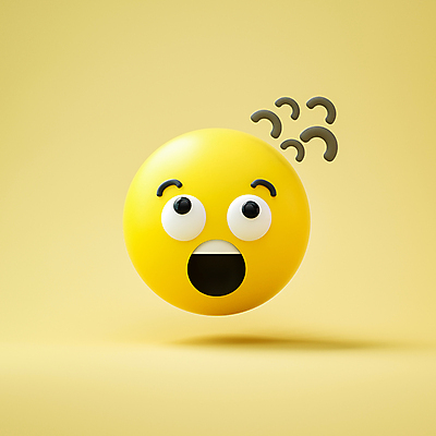 PSD 편집이미지 감정 표정 입벌림 사람없음 노란색 3D 놀람 원형 당황 이모지 편집3D 도형 컬러 디지털합성 파일형식