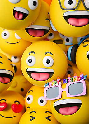 PSD 편집이미지 감정 표정 사랑 입벌림 웃음 사람없음 선글라스 노란색 3D 음악감상 기쁨 다양 하트 원형 가득함 즐거움 해피버스데이 이모지 편집3D 모양 도형 안경 컬러 다수 감상 생일 디지털합성 파일형식