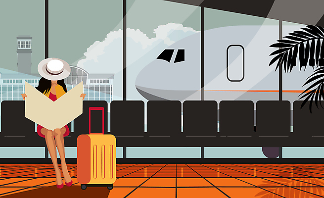 전신 모자 여자 여행 의자 일러스트 비행기 한명 들기 앉기 성인 캐리어 신문 공항 읽기 성인여자한명만 국내일러스트 AI파일 1 잡화 가구 항공교통 교통시설 모션 대중교통 사람 간행물 여행가방 뉴스 여자한명만 성인여자만 파일형식 벡터