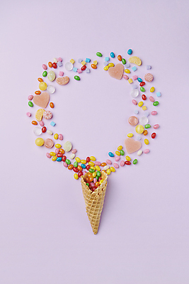 포토 JPG 스튜디오촬영 화이트데이 추상 디저트 사탕 사람없음 젤리 아이스크림콘 국내포토 음식 무늬 데이이벤트 실내 콘 파일형식