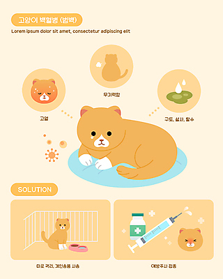 여러마리 일러스트 주사기 사람없음 반려동물 눕기 주황색 고양이 질병 눈물 고열 무기력 백혈병 솔루션 증상 격리 반려묘 국내일러스트 AI파일 동물 감정 컬러 다수 컨셉 포유류 의학 의료기기 모션 온도 파일형식 벡터