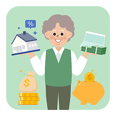 여자 노년 일러스트 부동산 주택 한명 들기 상반신 초록색 돼지저금통 비교 재산 통장 노후대책 자금 노인여자한명만 국내일러스트 AI파일 1 컬러 컨셉 돈 모션 사람 성인 건물 금융 노후 저금통 여자한명만 노인여자만 파일형식 벡터