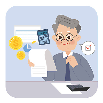 노년 남자 일러스트 한명 상반신 금융 파란색 재산 분석 투자 노후대책 자산관리 자금 노인남자한명만 국내일러스트 AI파일 1 컬러 컨셉 돈 비즈니스 사람 성인 경제 노후 남자한명만 노인남자만 파일형식 벡터