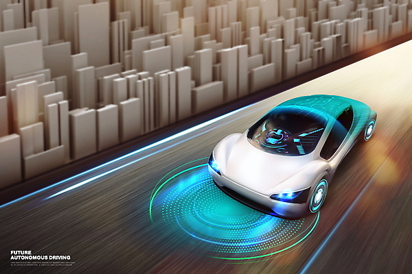 PSD 편집이미지 라이프스타일 도로 미래 사람없음 회색 청록색 전기자동차 자율주행 이미지편집 길 컬러 컨셉 교통시설 자동차 생활 운전 파일형식 4차산업