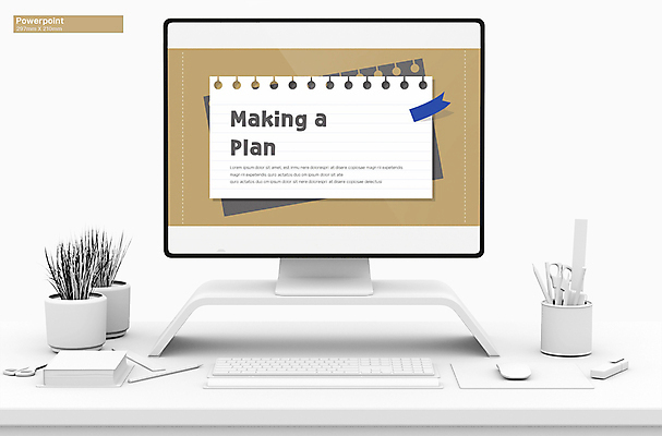 템플릿 사람없음 갈색 메모지 계획 PPT 프레젠테이션 문서템플릿 애니형PPT 9P 이미지템플릿 컬러 컨셉 사무용품 파일형식